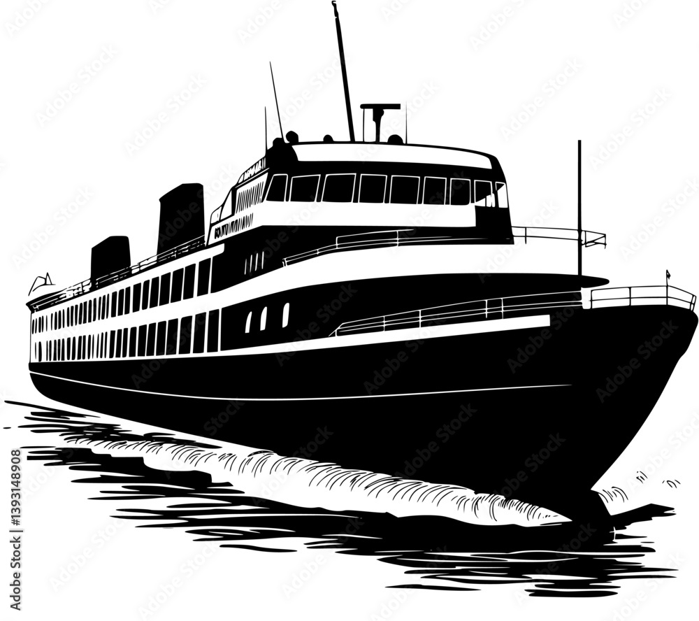 Obraz premium Ferry vector design, Ferry illustration art