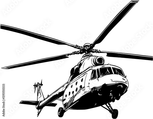 Transport helicopter, Helicopter vector design, Transport helicopter, Helicopter illustration art