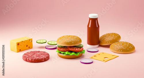 illustration with plain and simple background with space for text, ideal to be used as background 