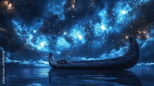 Matariki Day, traditional elements for Matariki Day, with a mystical and cultural feel photo