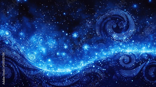 Matariki Day, traditional elements for Matariki Day, with a mystical and cultural feel