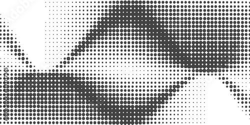 Monochrome abstract black and white halftone dots pattern seamless distressed textured background pop art template vector illustration, black abstract dotted halftone texture on white background.