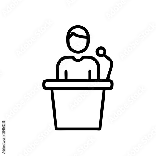 Business Conference Icon Set – Communication, Meeting, and Collaboration Symbols