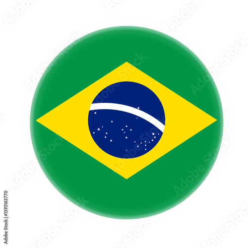 Free Download Glowing Round Brazil Flag, Brasil Flag - GFXLoad