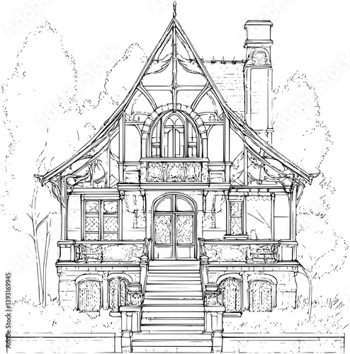 Duplex coloring book vector design, Duplex vector illustration