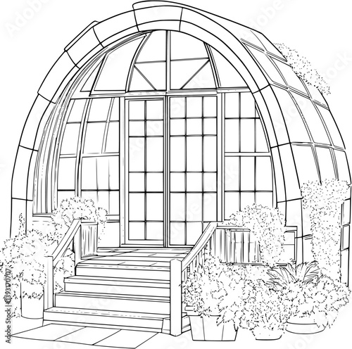 Shelter coloring book vector design, Shelter illustration art