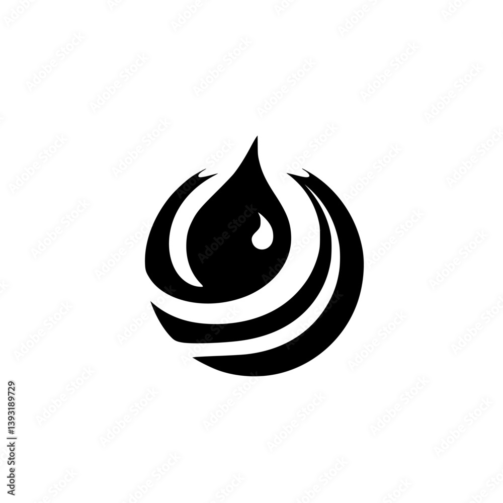Abstract Water Drop Logo: Minimalist, Eco-Friendly Design Abstract Water Drop Logo: Minimalist, Eco-Friendly Design