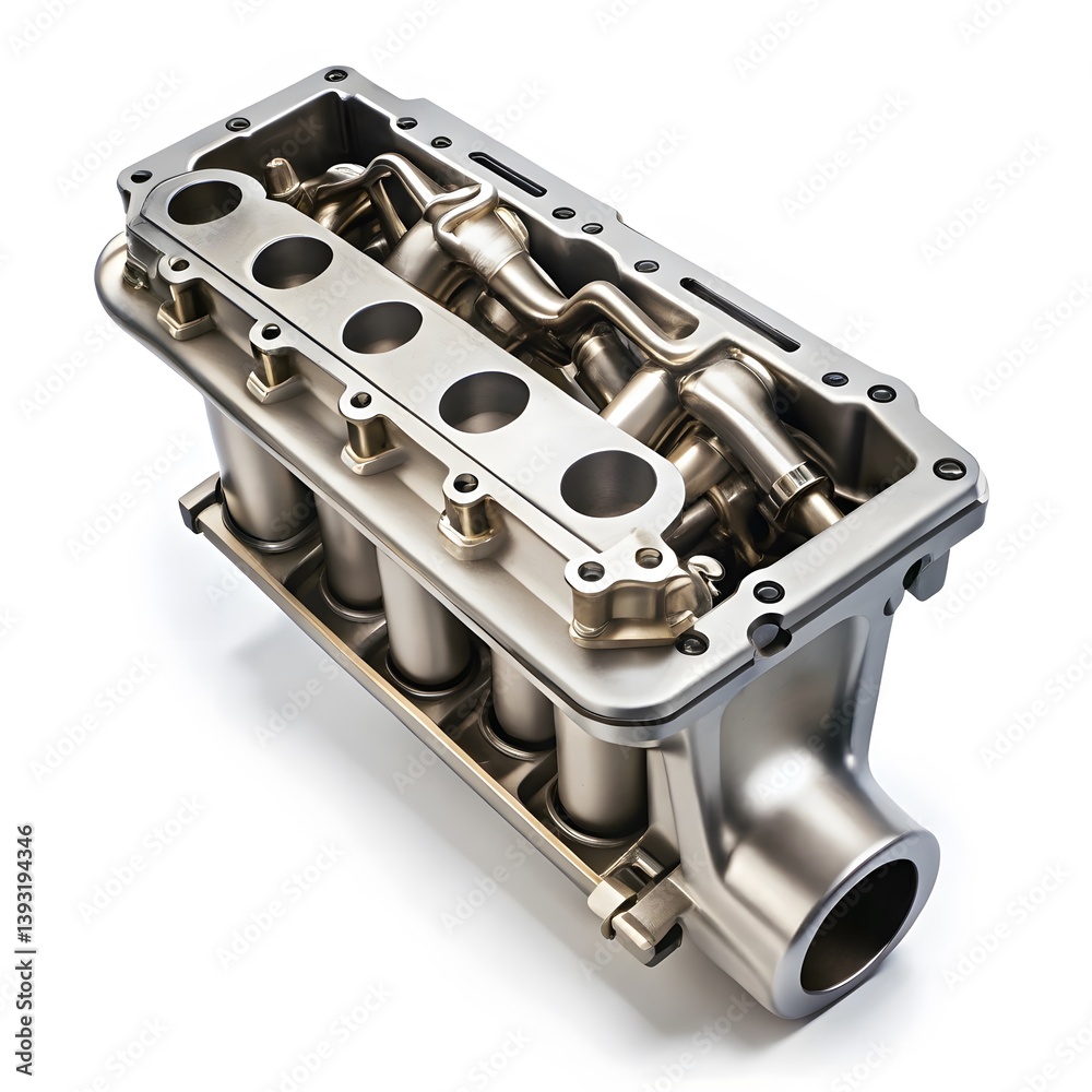 Obraz premium Close-up of a V8 Engine Manifold