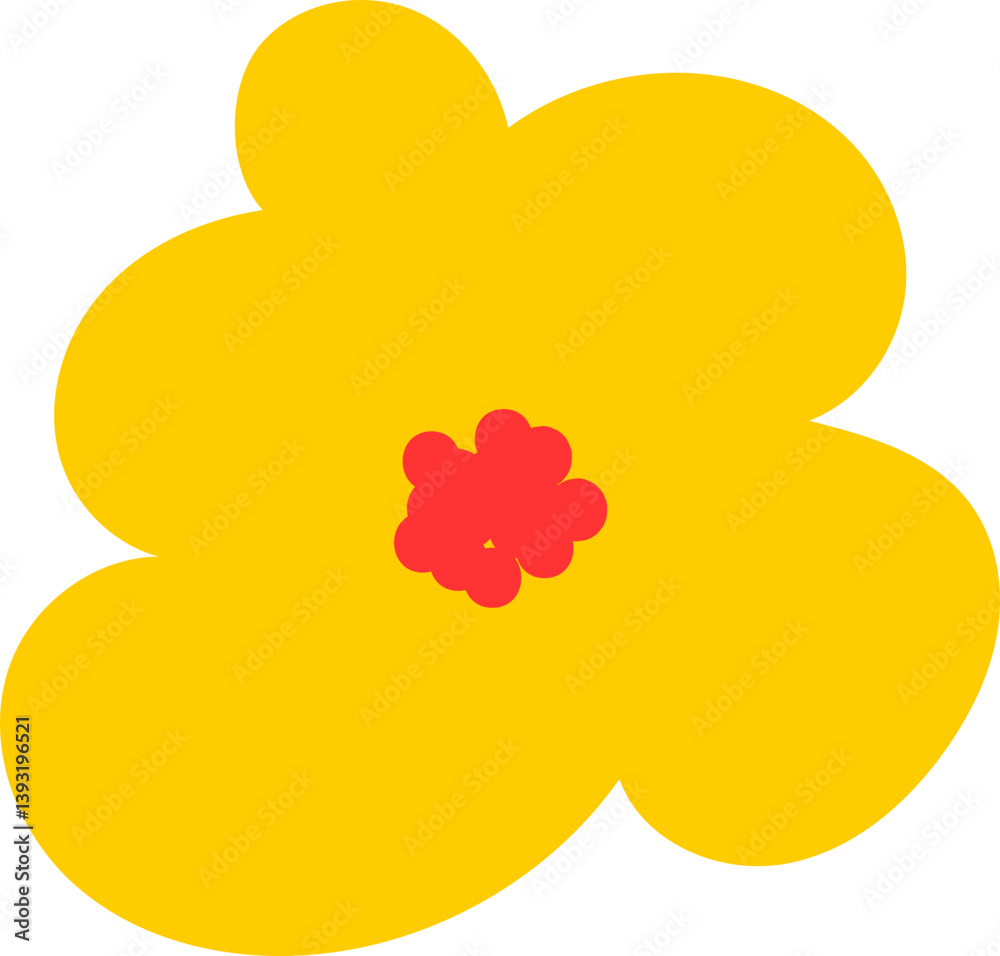 Simple abstract flower illustration. Simple abstract flower illustration.
