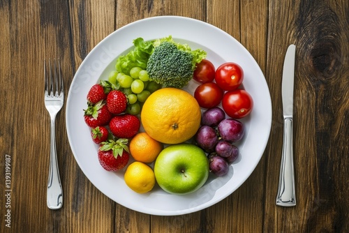 A plate of colorful fruits and vegetables