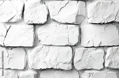 White Brick Wall Texture Background With Clean Surface Architecture Structure Element For Design and Creative Projects : Generative AI