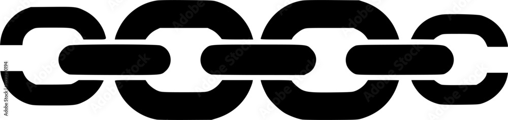 Chain link black silhouette vector illustration
Chain link black silhouette vector illustration