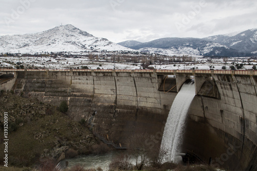Dam near Segovia on a winter day