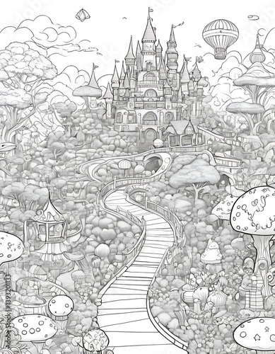 Wallpaper Mural sketch of the castle Torontodigital.ca