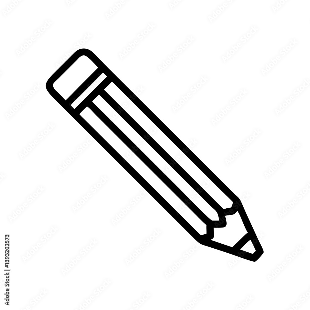 Fototapeta premium Pencil icons symbolize creativity and artistic expression. Essential for drawing, writing, and educational themes, these designs reflect the art of communication through simple tools.