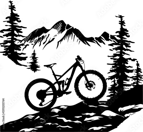 Mountain Bike, bike, bicycle, sport, silhouette, vector, cyclist, cycling, cycle, race, biker, ride, extreme, motorcycle, biking, wheel, illustration, motocross, black, mountain, boy, jump, child, spo