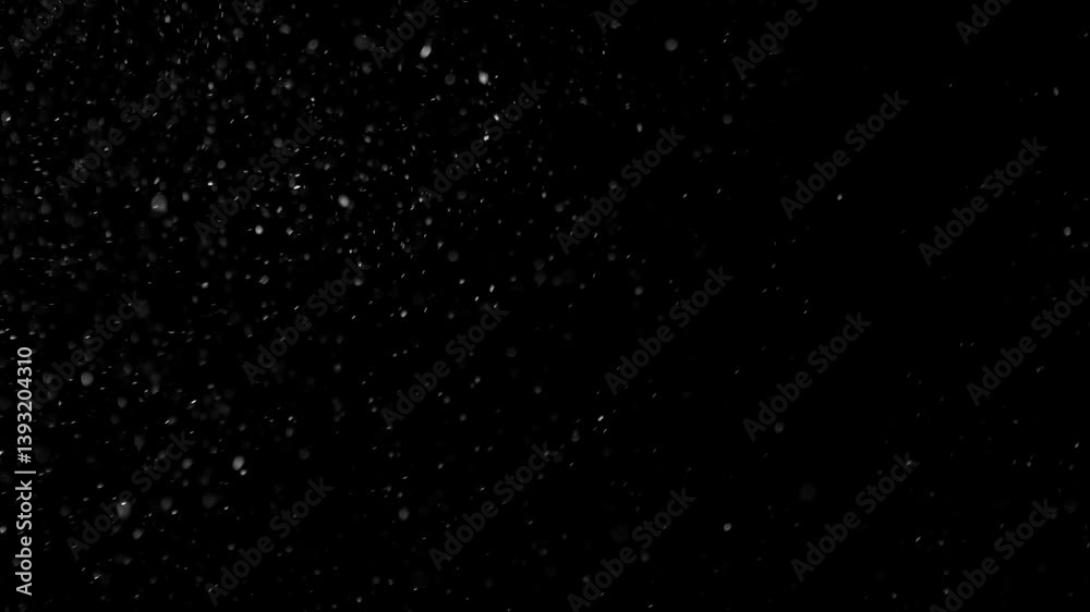 Dust Particles Floating On Black Background	
