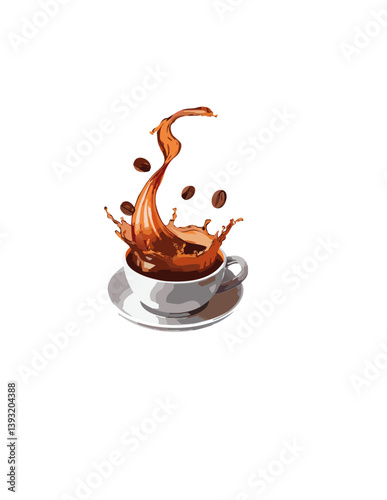 cup of coffee with splash