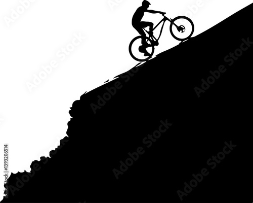 Mountain Bike, bike, bicycle, sport, silhouette, vector, cyclist, cycling, cycle, race, biker, ride, extreme, motorcycle, biking, wheel, illustration, motocross, black, mountain, boy, jump, child, spo