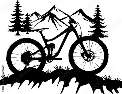 Mountain Bike, bike, bicycle, sport, silhouette, vector, cyclist, cycling, cycle, race, biker, ride, extreme, motorcycle, biking, wheel, illustration, motocross, black, mountain, boy, jump, child, spo