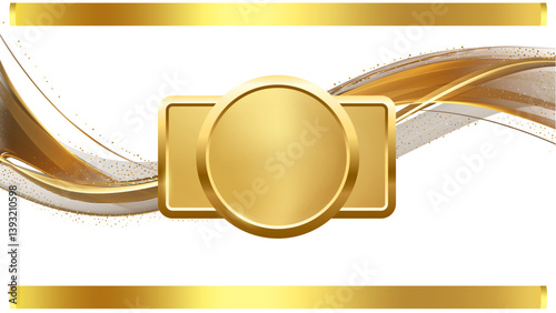 gold frame with ribbon