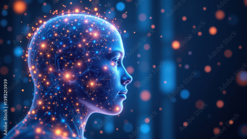 A digital illustration featuring a human head with an artistic representation of neural activity and VNS technology integrated within. A digital illustration featuring a human head with an artistic representation of neural activity and VNS technology integrated within.