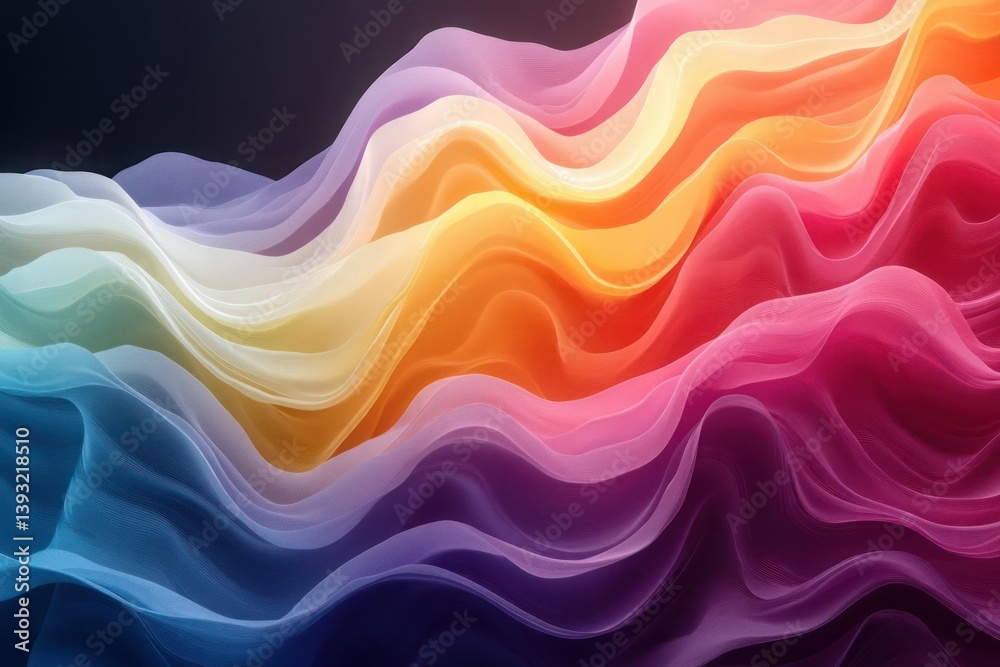Fototapeta premium Abstract vibrant wavy flowing lines