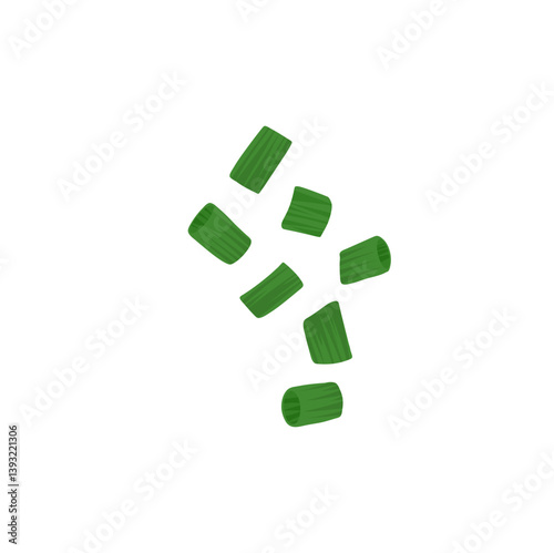 Green spring onion chopped chives