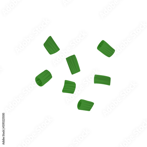 Green spring onion chopped chives