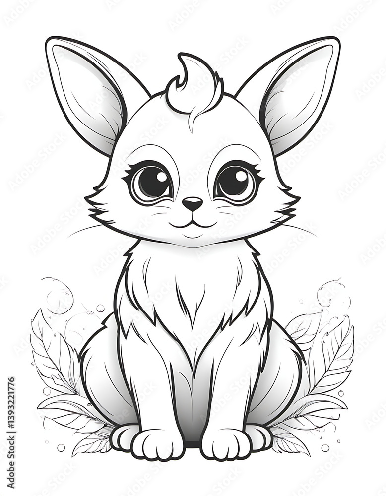 Obraz premium vector illustration of a cartoon fox