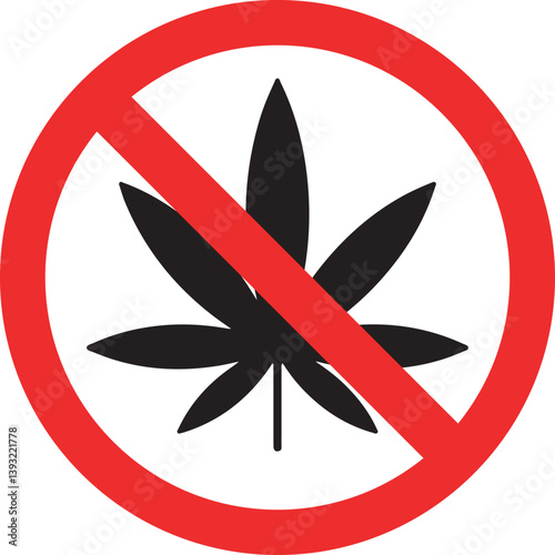 no marijuana allowed sign with red prohibition circle
