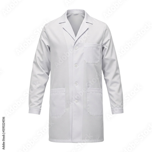 White lab coat isolated on transparent background 