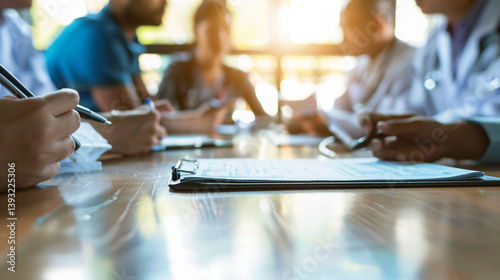 A hospital's marketing team planning a community health outreach program. stock image, hd quality, natural look, blog post, health care