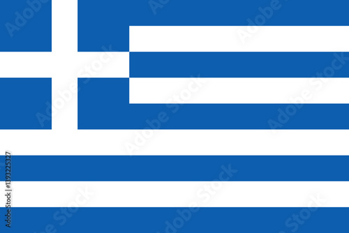 Vector flag of Greece, a country in Europe. Accurate dimensions and official colors. This file is suitable for digital editing and printing of any size.