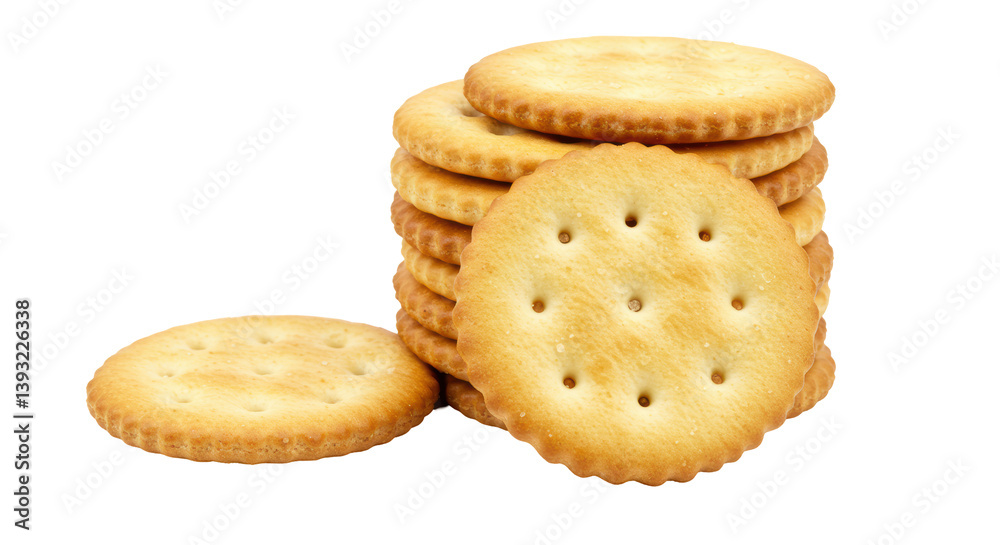 Isolated Stack of Crackers Isolated Stack of Crackers
