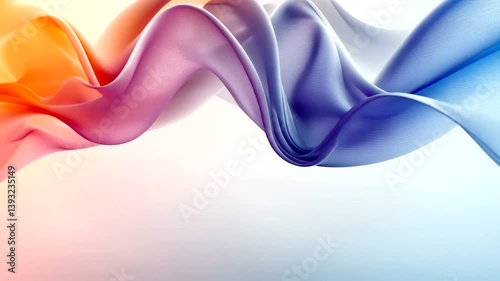 Wallpaper Mural Abstract flowing fabric in vibrant colors creating a dynamic visual effect on a soft background Torontodigital.ca