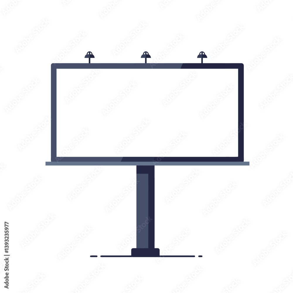 Blank billboard design in flat style showcasing advertising opportunities as vector art Blank billboard design in flat style showcasing advertising opportunities as vector art