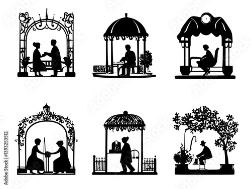 Collection of Sanatoriums vector icons, Sanatoriums vector images