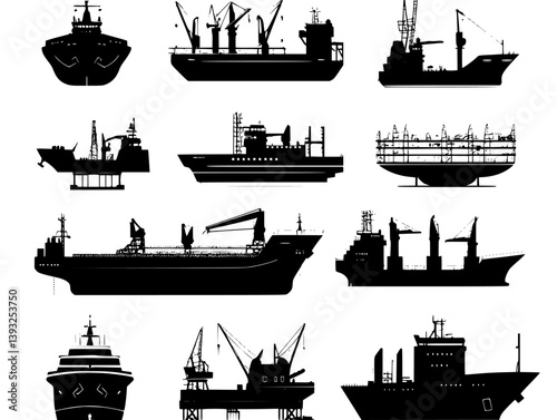 Collection of Shipyards vector icons, Shipyards vector images