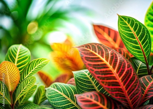 Exquisite Miniature Tropical Leaves Vibrant Exotic Foliage for Design Inspiration or Print Decor