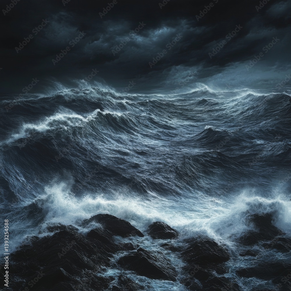 image of a stormy ocean with dark churning waves crashing against rocky shores isolated on a plain background tumultuous sea with frothy violent waves and rugged coastal rocks image of a stormy ocean with dark churning waves crashing against rocky shores isolated on a plain background tumultuous sea with frothy violent waves and rugged coastal rocks