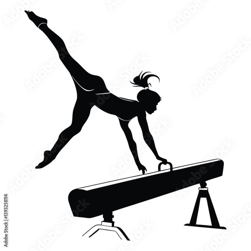 Silent Power: The Art of a Gymnast in Motion