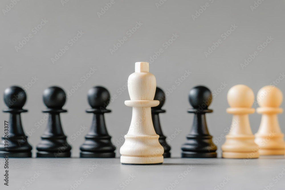 Leadership principles illustrated through a chess composition emphasizing strategic career growth Leadership principles illustrated through a chess composition emphasizing strategic career growth