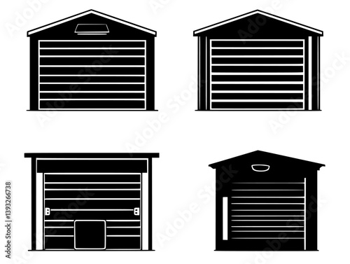 Collection of Storage units vector icons, Storage units illustration art