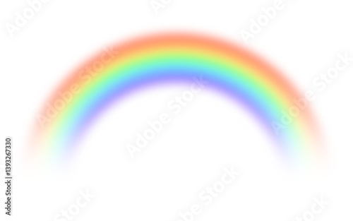 Stylized thick rainbow isolated on transparent background