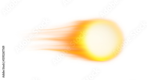 Fotografie Speeding orb or fireball effect isolated on transparent background