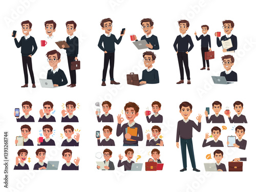 Set of Businessman character design.