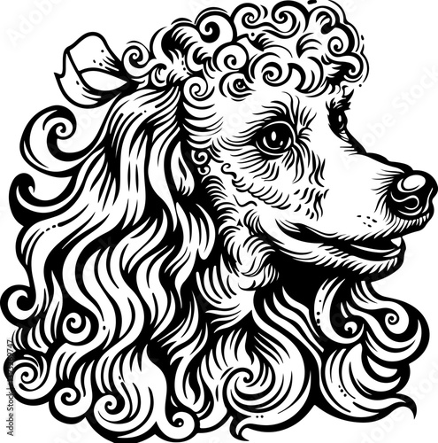 Wallpaper Mural poodle, dog, spaniel, cocker, animal, pet, puppy, isolated, cocker spaniel, cute, white, canine, breed, purebred, mammal, brown, sitting, pedigree, studio, domestic, portrait, pets, black, looking, is Torontodigital.ca