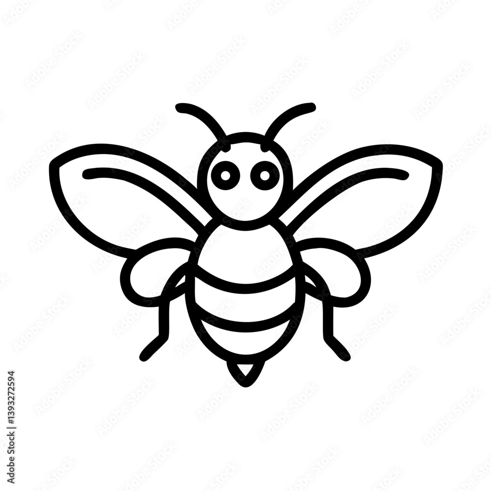 Fototapeta premium Bee Animal outline Icons