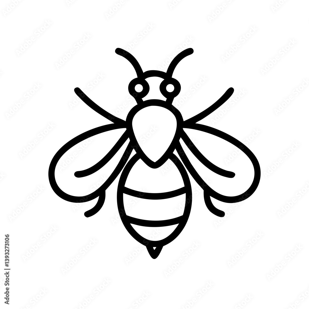 Fototapeta premium Bee Animal outline Icons